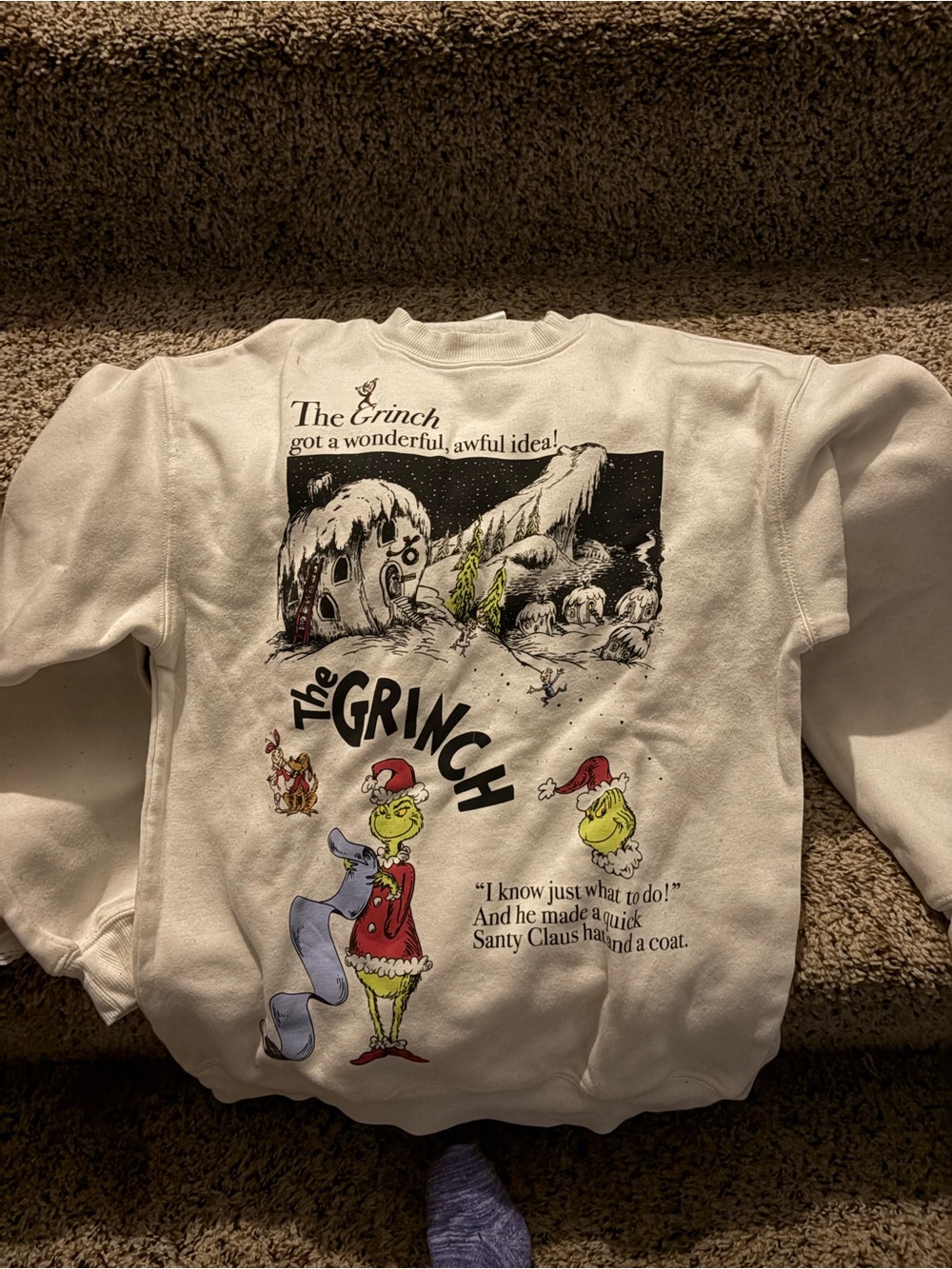 The Grinch Holiday Graphic Sweatshirt - White